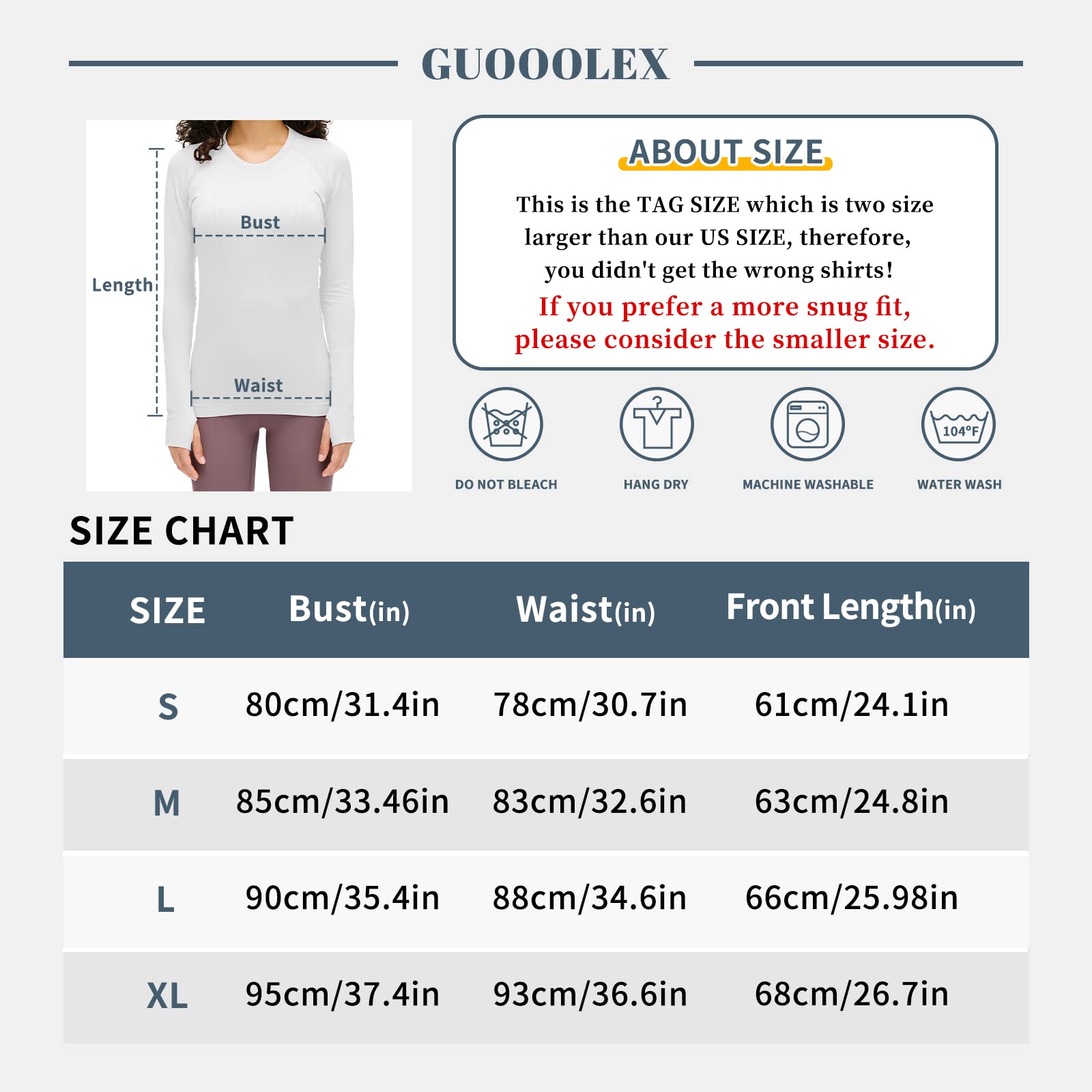 Long Sleeve Workout Shirts for Women Seamless Yoga Tops, Running T-Shirt Breathable Gym Athletic Tops Slim Fit White