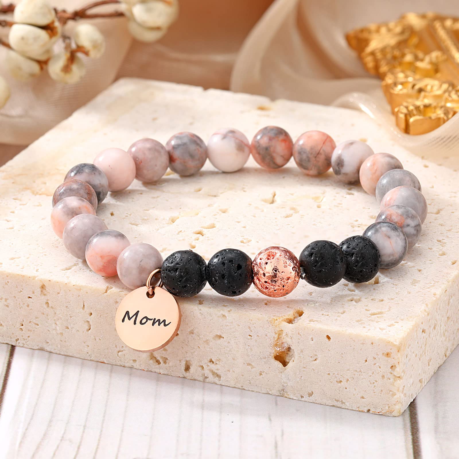 UPROMI Mothers Day Gifts for Mom Gifts from Daughter Son, Best Mom Ever Gifts, Great Birthday Gifts for Mom Bracelet Mama Mother of The Bride Groom Gifts