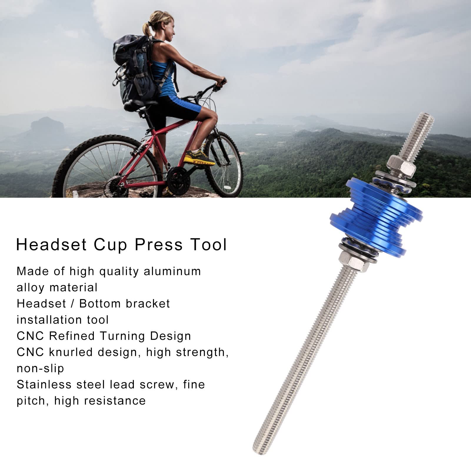 Bike Bottom Bracket Bearing Removal, Bike Headset Remover Tools for Mountain Road Bike