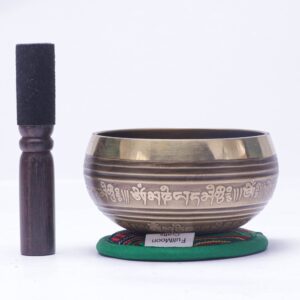 Full Moon Craft's Spiral Tibetan Singing Bowl Set for Yoga, Meditation, Mindfulness, Easy to Learn and Best for Gift