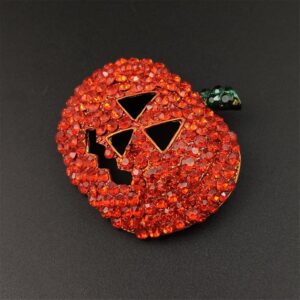 STYLE LOVELY CRYSTAL HALLOWEEN CHRISTMAS PUMPKIN BROOCH PIN JEWELRY GIFT FASHION BROACH Clever design