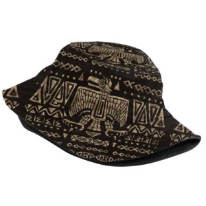 African Print Bucket Hat African Egyptian Culture Summer Fisherman Cap Outdoor Beach Sun Hats for Women Men