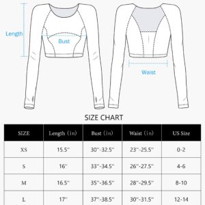 SANTINY Women's Long Sleeve Crop Workout Tops Slim Fit Gym Yoga Running Shirts for Women(B Pink_M)