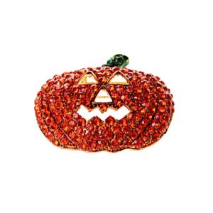 STYLE LOVELY CRYSTAL HALLOWEEN CHRISTMAS PUMPKIN BROOCH PIN JEWELRY GIFT FASHION BROACH Clever design