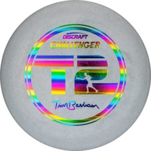 discraft limited edition tim barham rubber blend challenger putter golf disc - 160-166g - colors will vary