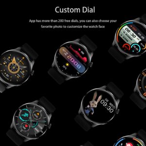 Smart Watch (Call Receive/Dial), Smart Watches for Men 1.32" HD Touch Screen Waterproof SmartWatch for Android iOS Phones Compatible Fitness Tracker with Heart Rate, Sleep, Blood Oxygen, Step Counter