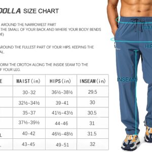 Pudolla Men's Workout Athletic Pants Elastic Waist Jogging Running Pants for Men with Zipper Pockets (Black 3XL)