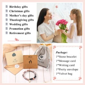 UPROMI Mothers Day Gifts for Mom Gifts from Daughter Son, Best Mom Ever Gifts, Great Birthday Gifts for Mom Bracelet Mama Mother of The Bride Groom Gifts