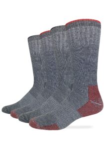 carolina ultimate mens merino wool blend work boot socks 4 pair pack (as1, alpha, l, regular, regular, black/red, large)