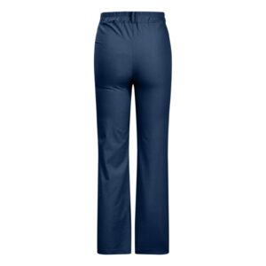 Dreamlascar Womens Relaxed Fit Dress Pants Business Casual Wide Leg Pant High Waisted Ankle Work Pants for Women Office Navy