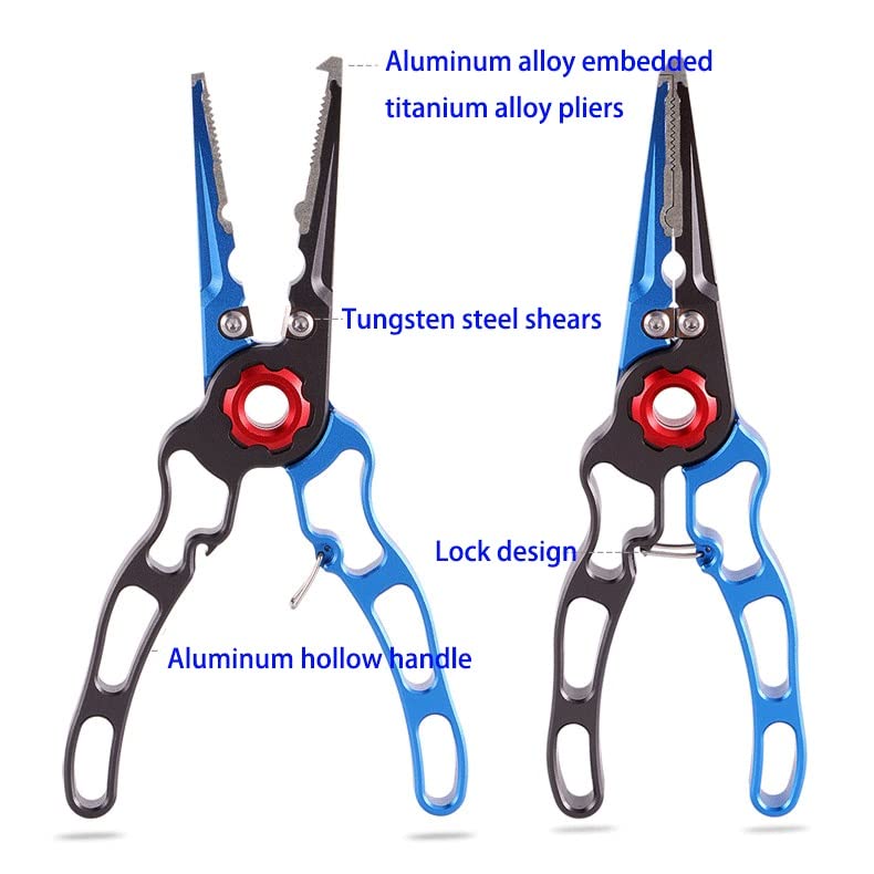 XIXIDIAN Fishing Pliers, Aluminum Alloy Fishing Gear, Fishing Tools & Accessories for Angler Friends or Family