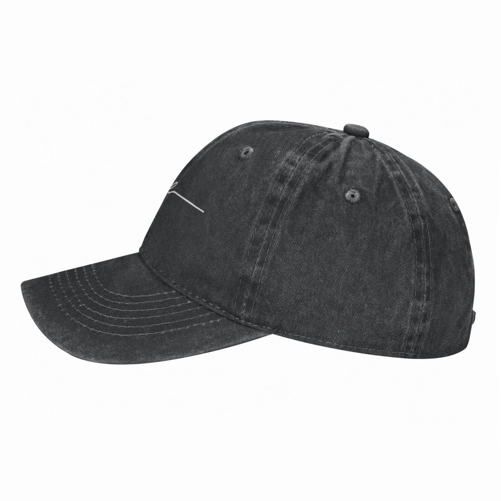 Yipaidel Women's Hope Daisy Hat, Adjustable Vintage Washed Baseball Cap for Dad Mum Mom Black