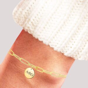 Sorority Things Alpha Phi Omega Bracelet Sorority Paper Clip Bracelet