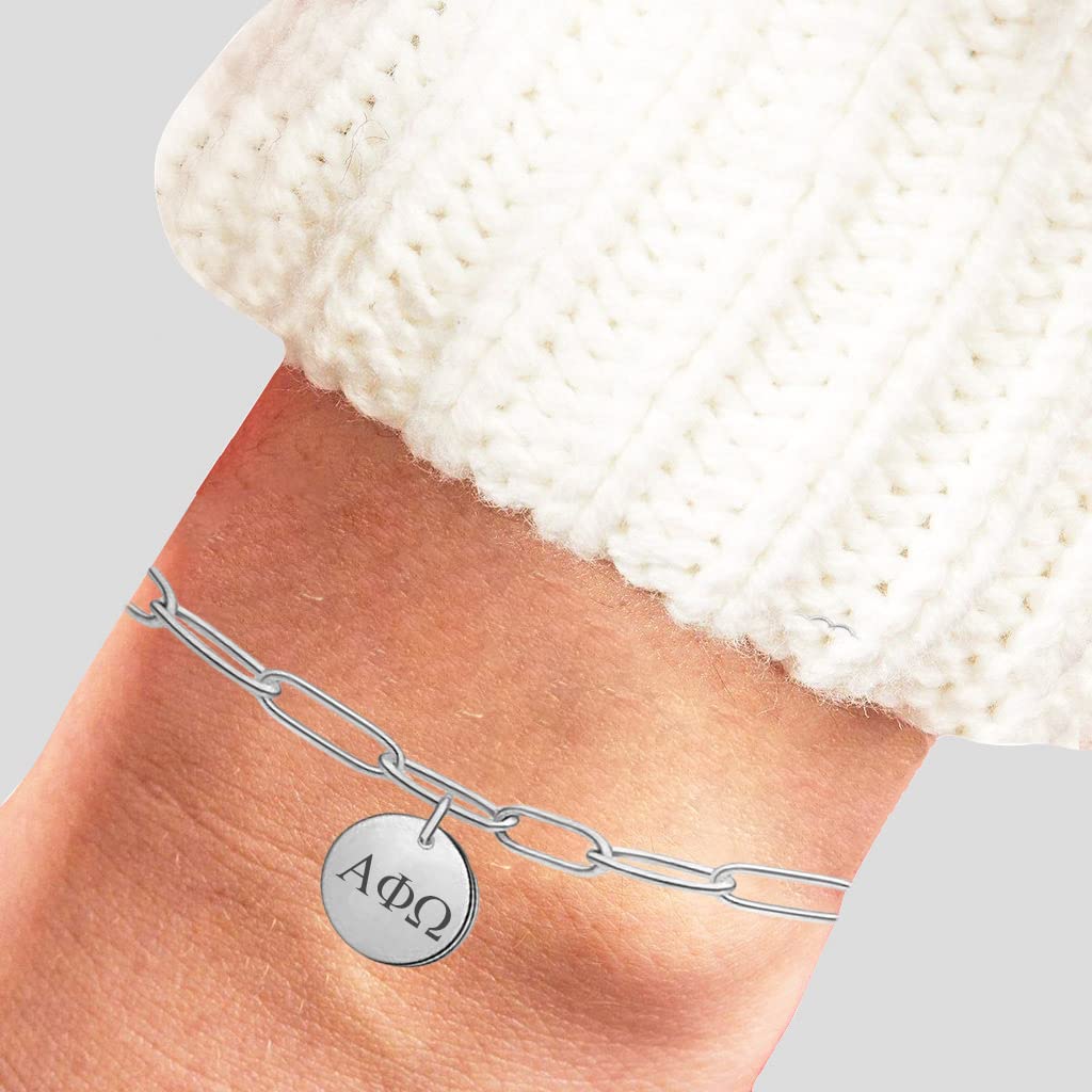 Sorority Things Alpha Phi Omega Bracelet Sorority Paper Clip Bracelet