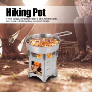 Leapiture Outdoor Mountaineering Pot Portable Camping Pot Camping Cooker Foldable Handle Set Pot Cooker Hiking Camping Hiking Mountaineering