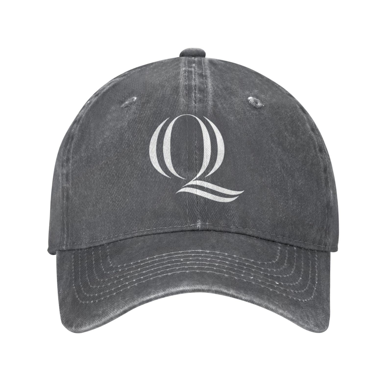 Ytulhtp Quinnipiac University Logo Washed Denim Baseball Cap Adjustable Unisex,Baseball Caps Personalized Denim Hat.