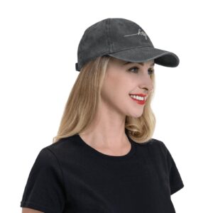 Yipaidel Women's Hope Daisy Hat, Adjustable Vintage Washed Baseball Cap for Dad Mum Mom Black