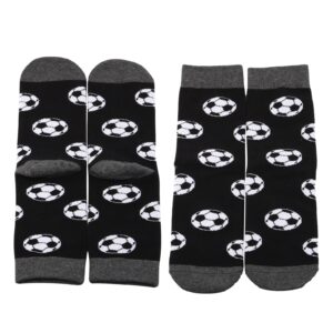 MBMSO Sport Theme Dress Socks Soccer Basketball Volleyball Tennis Baseball Socks Player Team Gifts for Sport Lover Socks (1 Pair Soccer Socks)