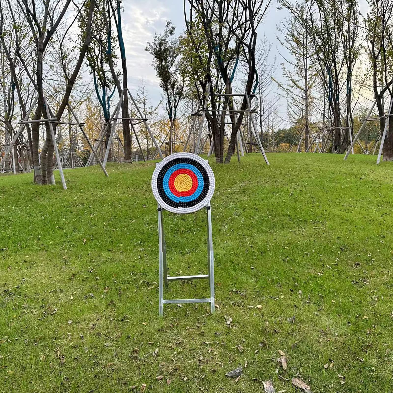 Meuiosd Archery Target Stand ，Folded Archery Target Stand for Grass Target & Point Bag Archery Target