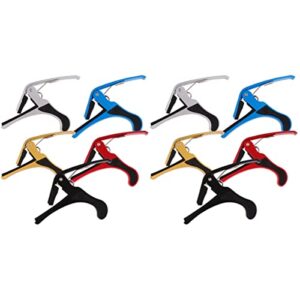 ERINGOGO 10 Pcs Guitar Capo Guitar Tuner Mandolin Capo Ukulele Tuner Violin Capo Bass Capo Guitar Accessories Ukulele Accessories Capo for Acoustic Guitar Bass Shaker Metal Classical Banjo