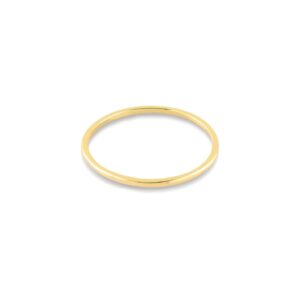 14k Real Gold Band Ring for Women | Dainty Stacking Rings in 14k Gold | Simple Gold Rings | Women's 14k Gold Jewelry | Gift for All Occasions, Size 8