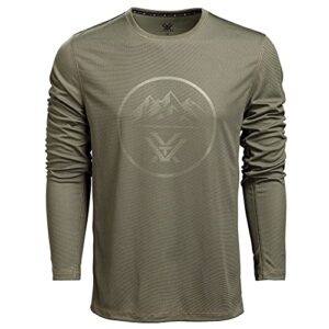 vortex optics three peaks performance grid shirts (deep lichen, medium)