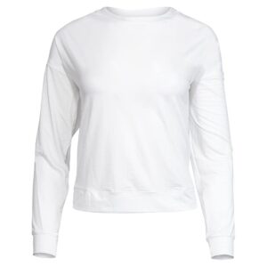 lucky in love hype long sleeve tennis shirt (white, medium)