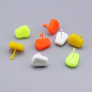 SING F LTD 100Pcs Corn Bait Stops Fake Corn Soft Bait Artificial Fishing Lure Simulated Corn Kernel Bait Hangers with Hooks Fishing Accessories