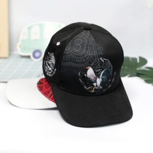 Hieprints Rooster Hat for Men Women, 3D Mexican Rooster Baseball Cap Snapback Gallo Chicken Cock Mexico Cap Hat (Rooster Black)