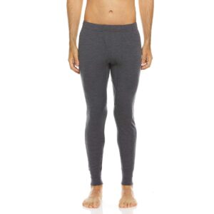 Men’s 100% Merino Wool Bottoms Midweight Base Layer Pants - Multi Use Long Johns - Thermal Underwear - Hiking Men's Base Layer - Hiking Men's Base Layer - Charcoal Gray - X-Large Tall