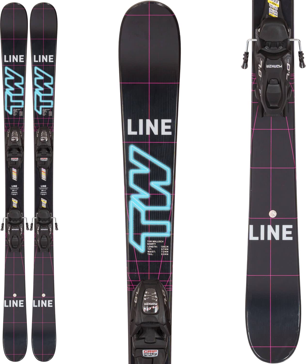 Line Wallisch Shorty Kids Skis 139 W/FDT 7.0 Bindings