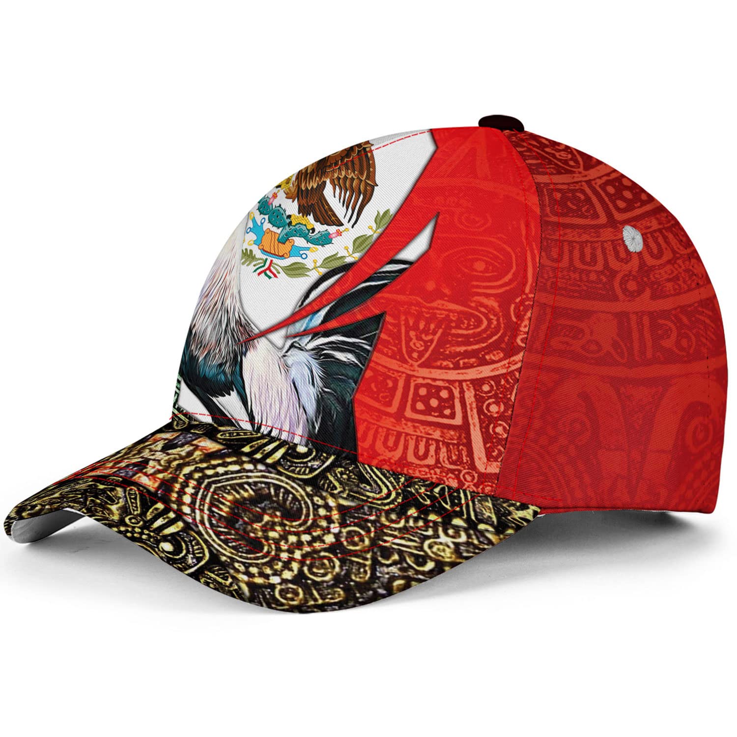 Hieprints Rooster Hat, Rooster Caps for Men Women, 3D Mexican Rooster Baseball Cap Snapback Gallo Chicken Cock Mexico Cap Hat (Mexico Rooster)