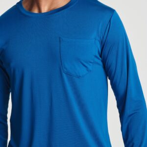 4 Pack:Men’s Long Sleeve Pocket T-Shirt Workout Quick Dry Crew UPF Sun Fishing Dri Fit Gym Tee Athletic Active Performance Casual Wicking Exercise Running Cool Sport Training Undershirt Top Set 1, XL