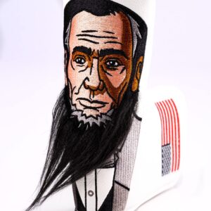 Pins & Aces President Lincoln Premium Golf Club Headcover - Quality Leather, Hand-Made Funny Head Cover - Style and Customize Your Golf Bag - Tour Inspired, Abe Lincoln Golf Design (Blade)