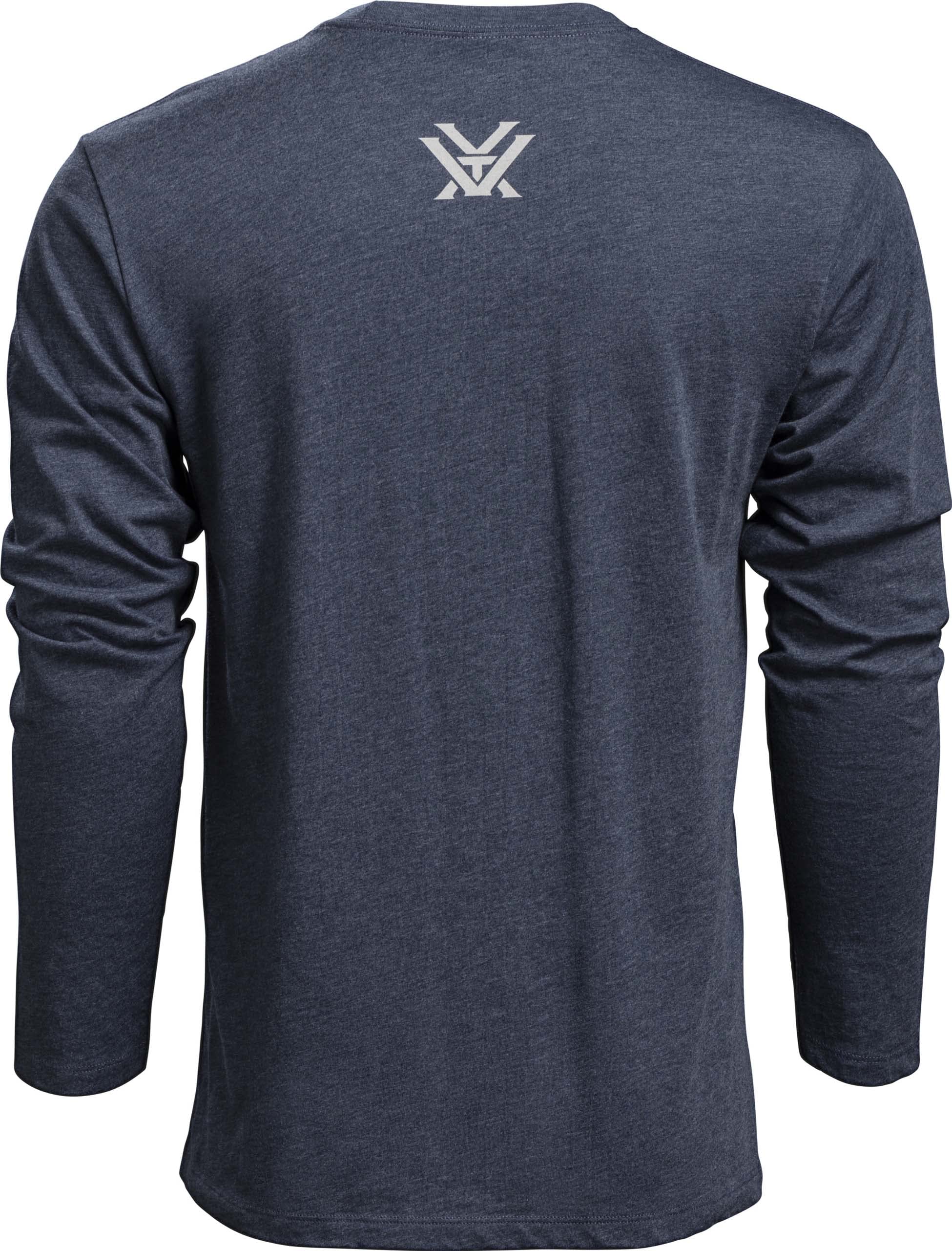 Vortex Optics Three Peaks Long Sleeve Shirts (Navy Heather, Large)