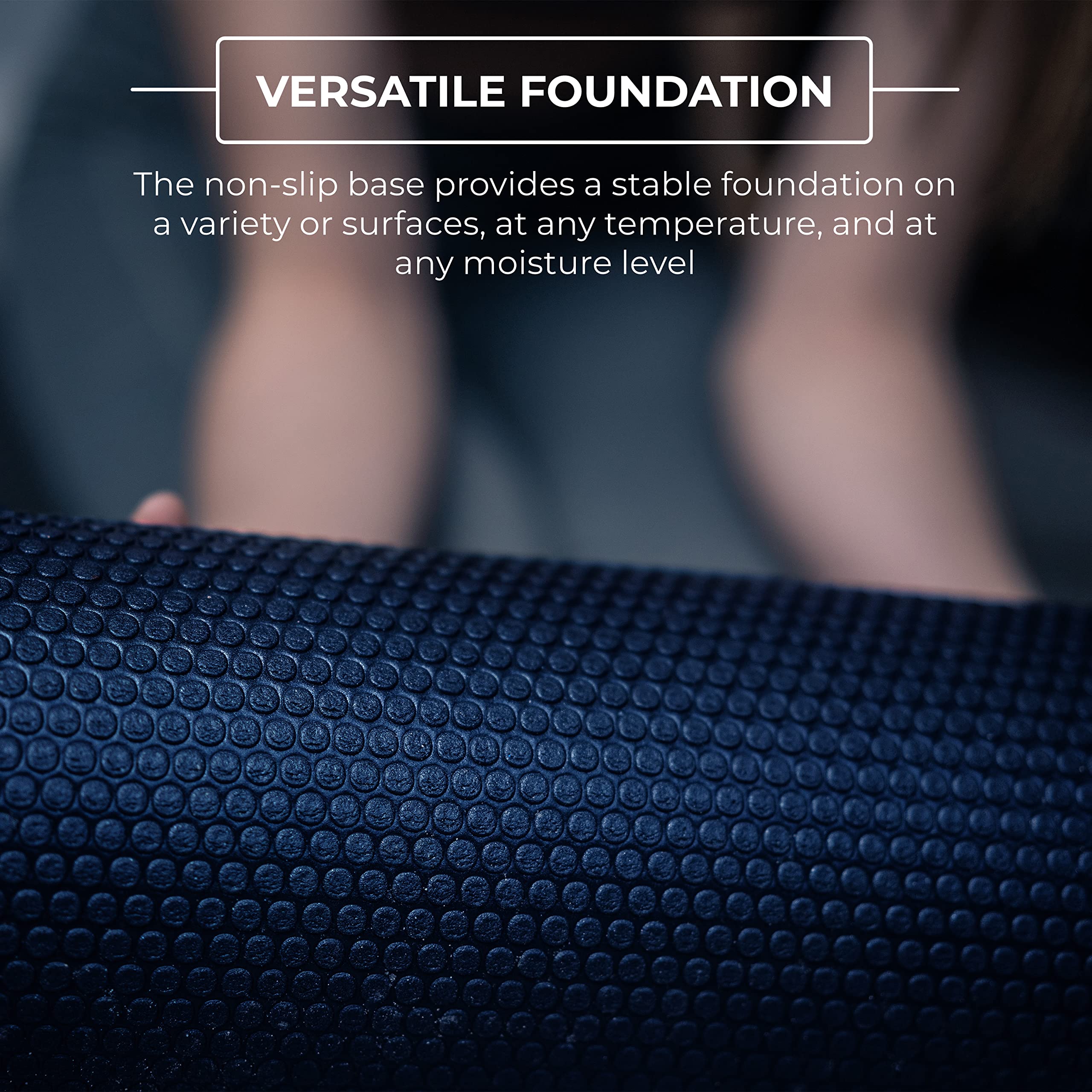 Mount Adams Pro Fit XL Yoga Mat with Carrying Strap, Closed Cell Vinyl Foam for Indoor and Outdoor Yoga, Navy