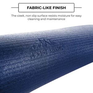 Mount Adams Pro Fit XL Yoga Mat with Carrying Strap, Closed Cell Vinyl Foam for Indoor and Outdoor Yoga, Navy