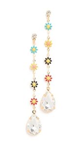 venessa arizaga women's rainbow garden earrings, gold, one size