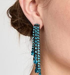 Elizabeth Cole Women's Sophia Earrings, Teal, Blue, One Size