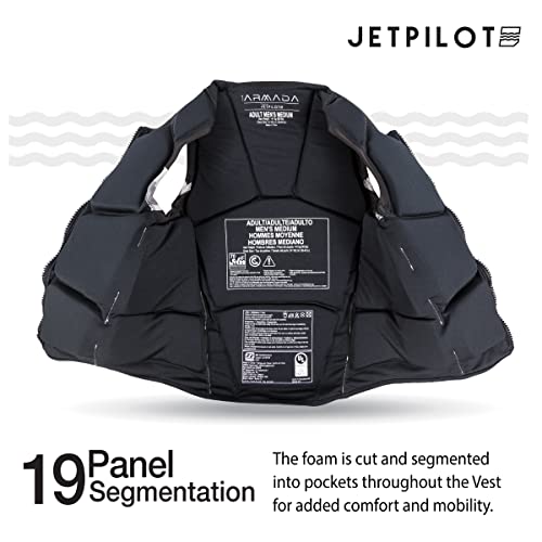 Jetpilot Men's Armada Neoprene Coast Guard Approved Life Jacket PFD -Silver-XS