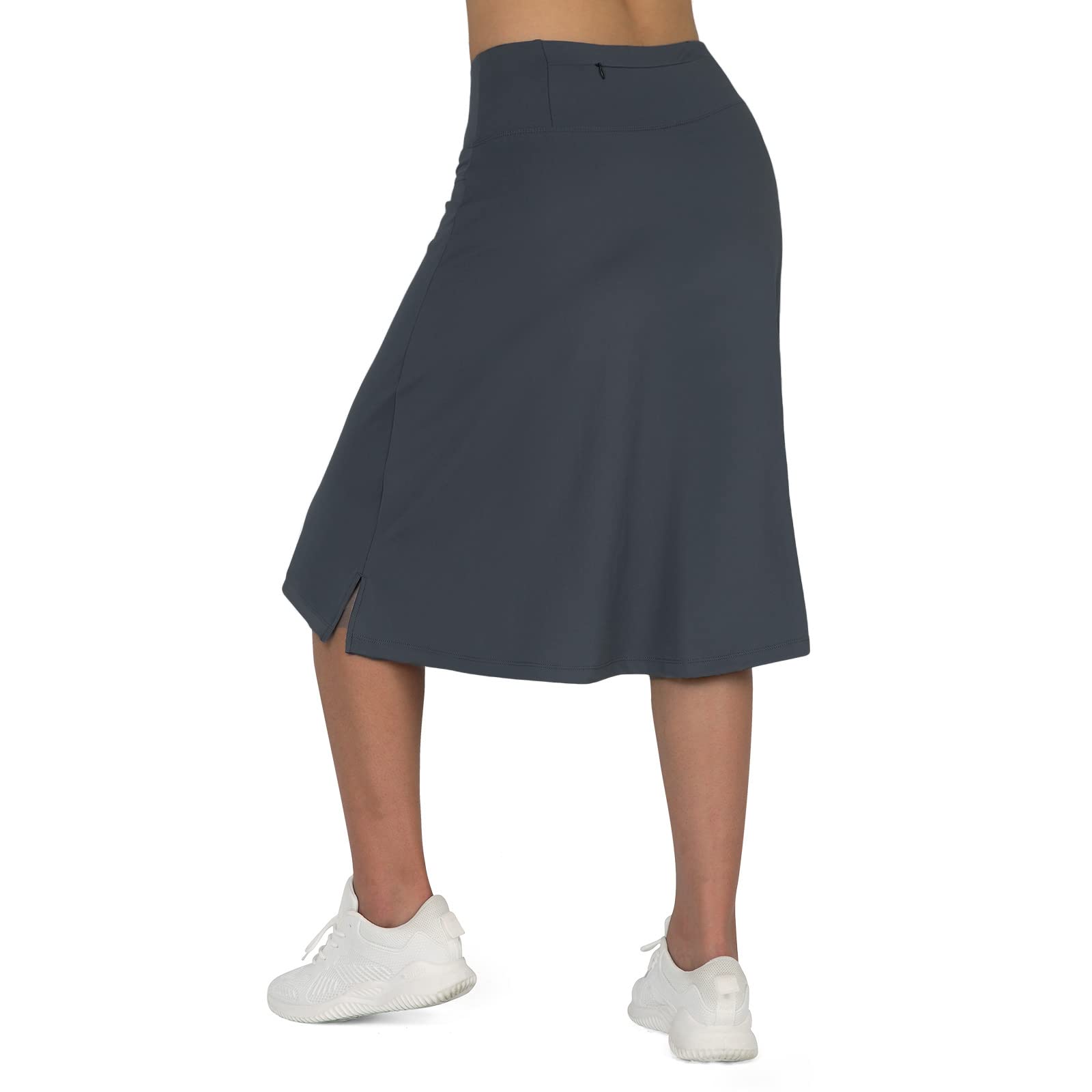 beroy Women Skorts Skirts with Three Pockets,Skirted Leggings for Women(S Dark Grey)