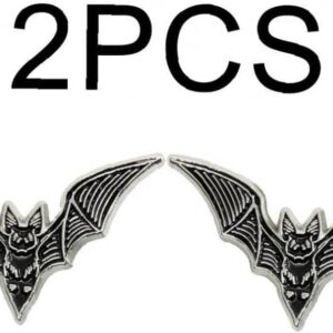 Nice2Pcs Bat Enamel Pin Alternative Goth Witchy Style Bat Jewelry Halloween Accessory