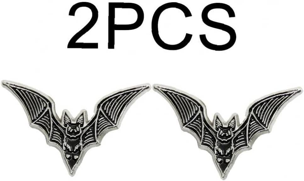 Nice2Pcs Bat Enamel Pin Alternative Goth Witchy Style Bat Jewelry Halloween Accessory