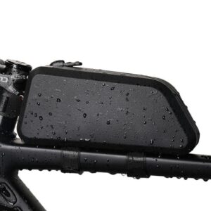 FUUBAMB00 1.2L Bike TopTube Bicycle Bag TPU Waterproof Hard Shell Bike Bag Stable Cycling Frame Bag BikePhone Bag Cycling Accessories,Black,23 * 7 * 10cm