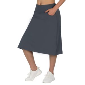 beroy women skorts skirts with three pockets,skirted leggings for women(s dark grey)