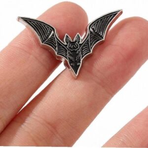 Nice2Pcs Bat Enamel Pin Alternative Goth Witchy Style Bat Jewelry Halloween Accessory