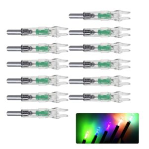 KUYYFDS LED Arrow Nocks Plastic Luminous Archery Lighted Nocks Light Up Arrow Bow Tail 12PCS Random Color Nocks