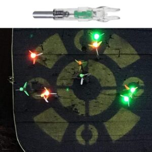 KUYYFDS LED Arrow Nocks Plastic Luminous Archery Lighted Nocks Light Up Arrow Bow Tail 12PCS Random Color Nocks