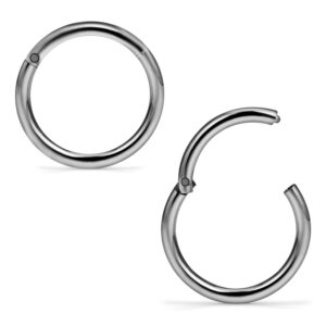 cizme 18g g23 titanium nose ring hinged clicker nose rings hoops 18 gauge cartilage earring hoop tragus helix daith rook conch sleeper earrings hoop piercing 6mm nose hoop ring