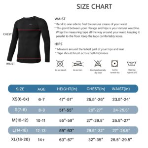 Willit Boys' Compression Shirts Youth Long Sleeve Football Undershirts Kids Baseball Quick Dry Baselayer Red XS